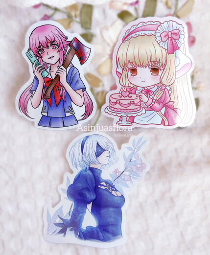Yuno, Chii & 2B Sticker